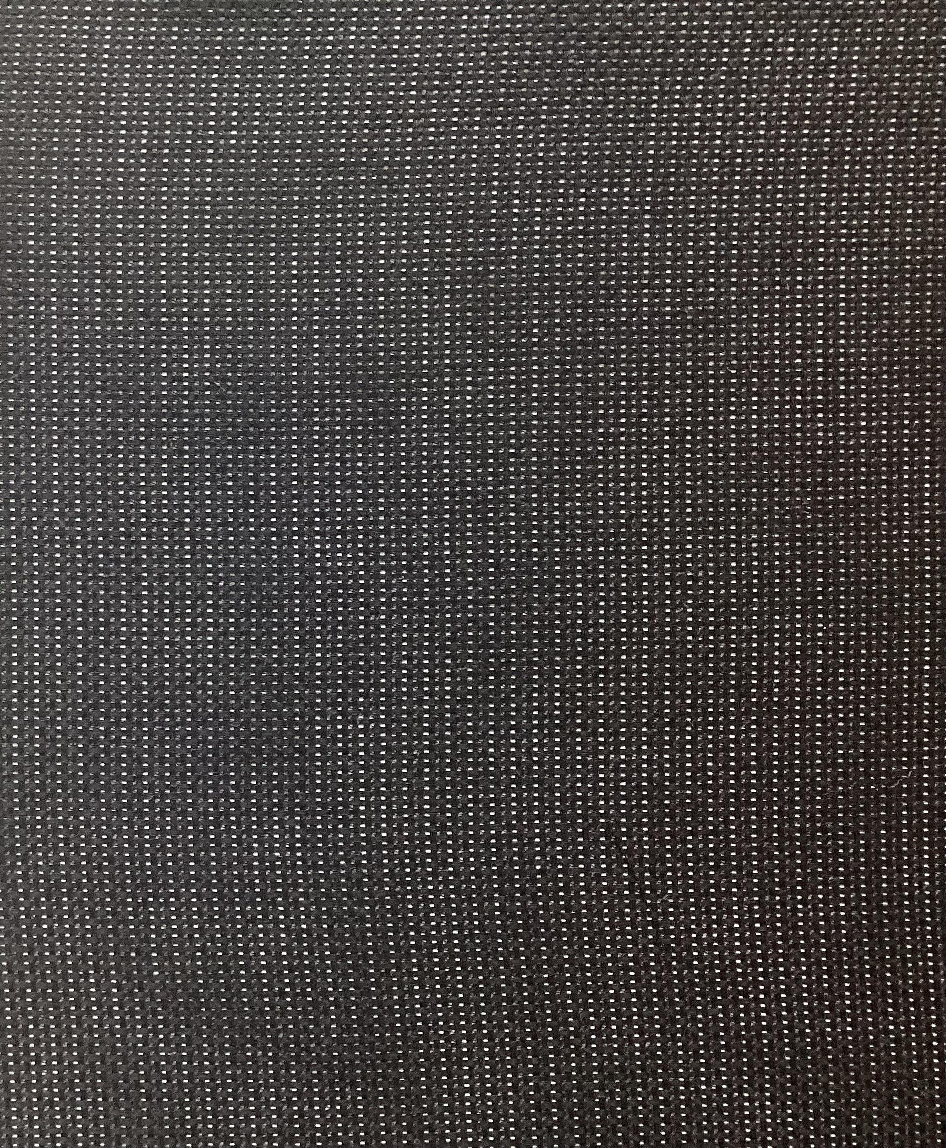 Italian Vintage Silk Oxford Mesh in Jet