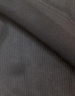 Italian Vintage Silk Oxford Mesh in Jet