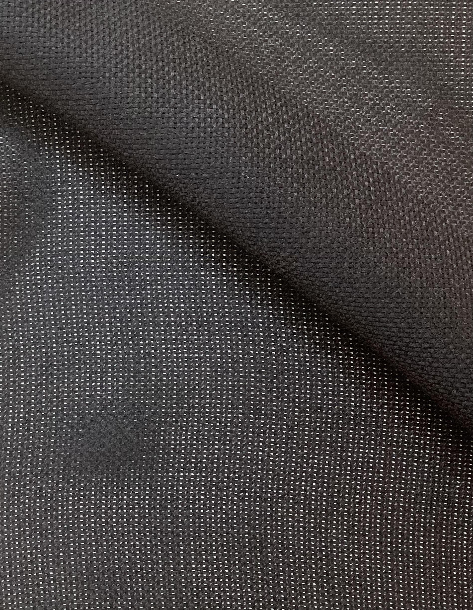 Italian Vintage Silk Oxford Mesh in Jet