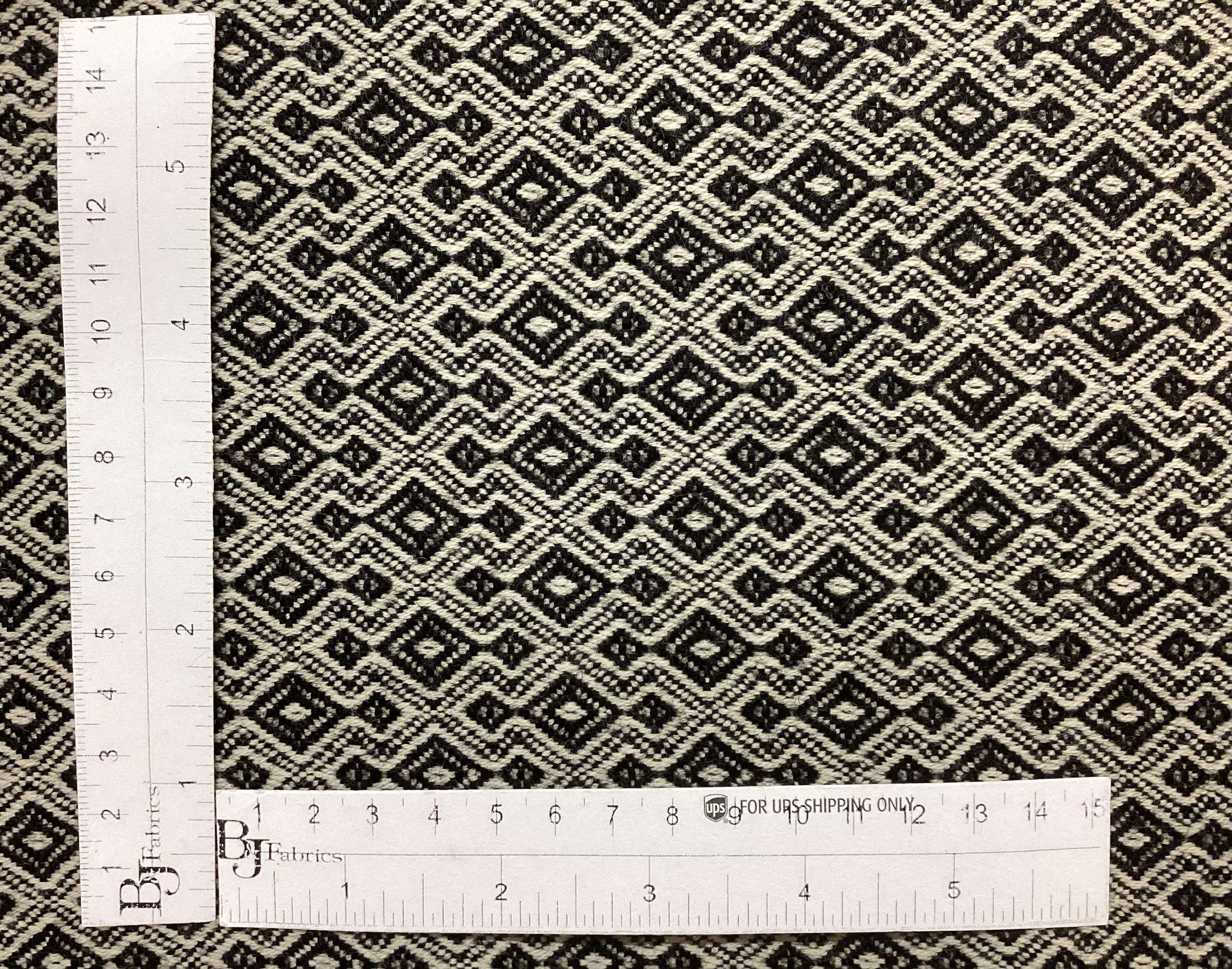 100% Wool Novelty In Black & Hemp 