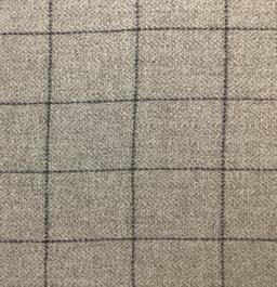 100% Wool Windowpane In Linen & Dark Grey
