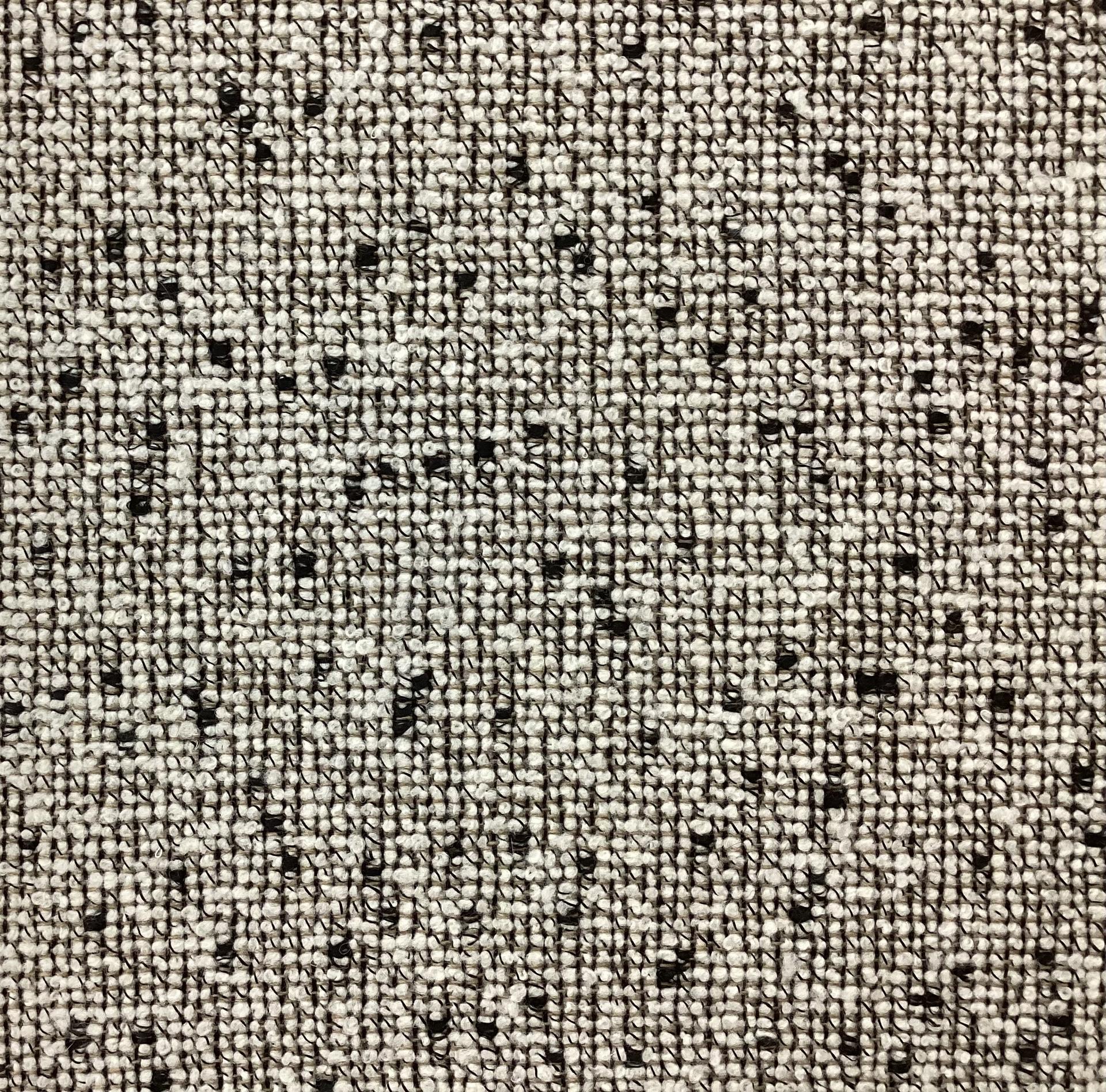 Wool & Poly Tweed In Black & White Pepper