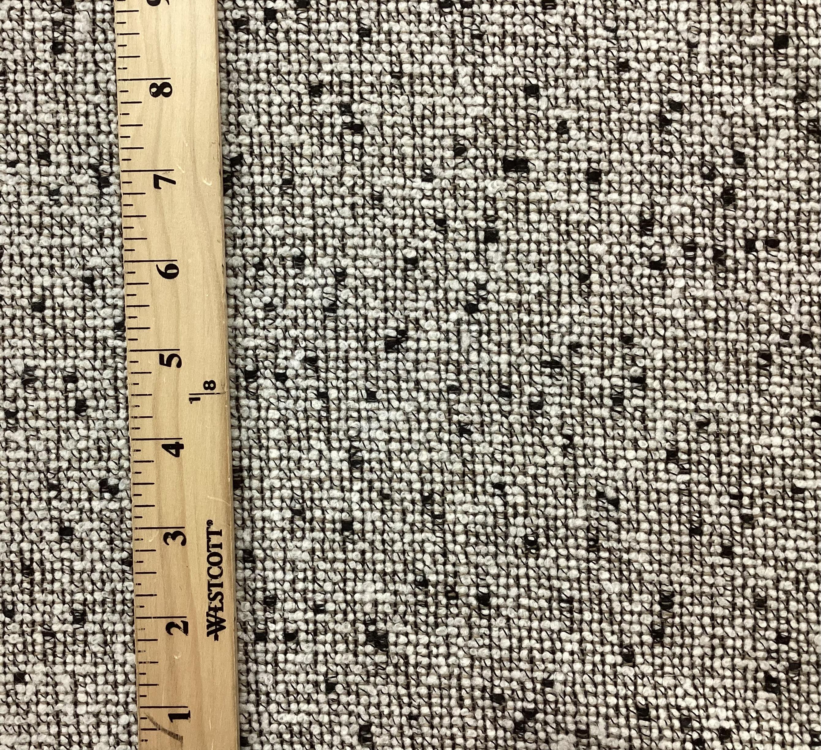 Wool & Poly Tweed In Black & White Pepper