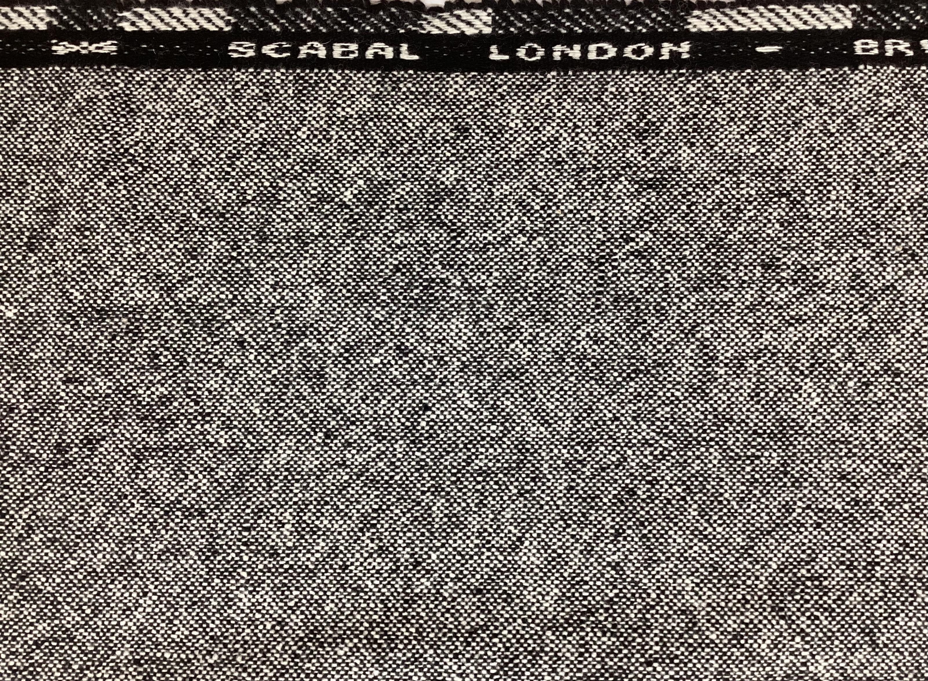 Made in England Scabal 100% Wool Jacketing In Black & White