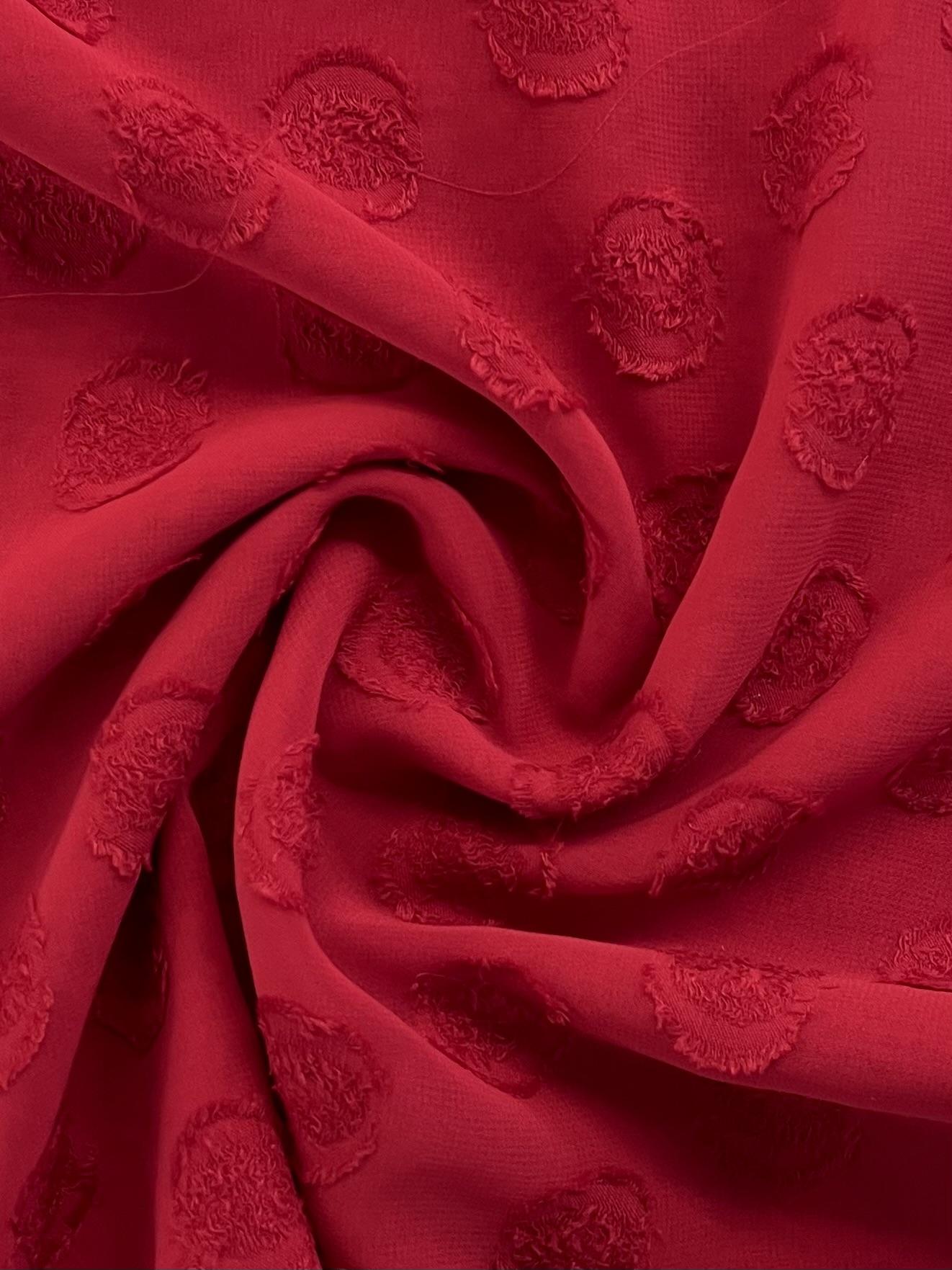 Polka-Dot Eyelash Jacqaurd in Betty Boop Red