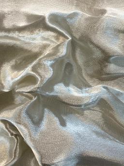 Silk Blend Heavy Metallic Organza in Platinum 