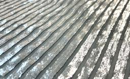 Made in France Striped Metallic Panne Velvet in Silver