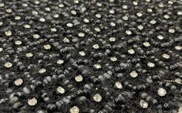 Crystal/Pearl Embellished Tweed in Black