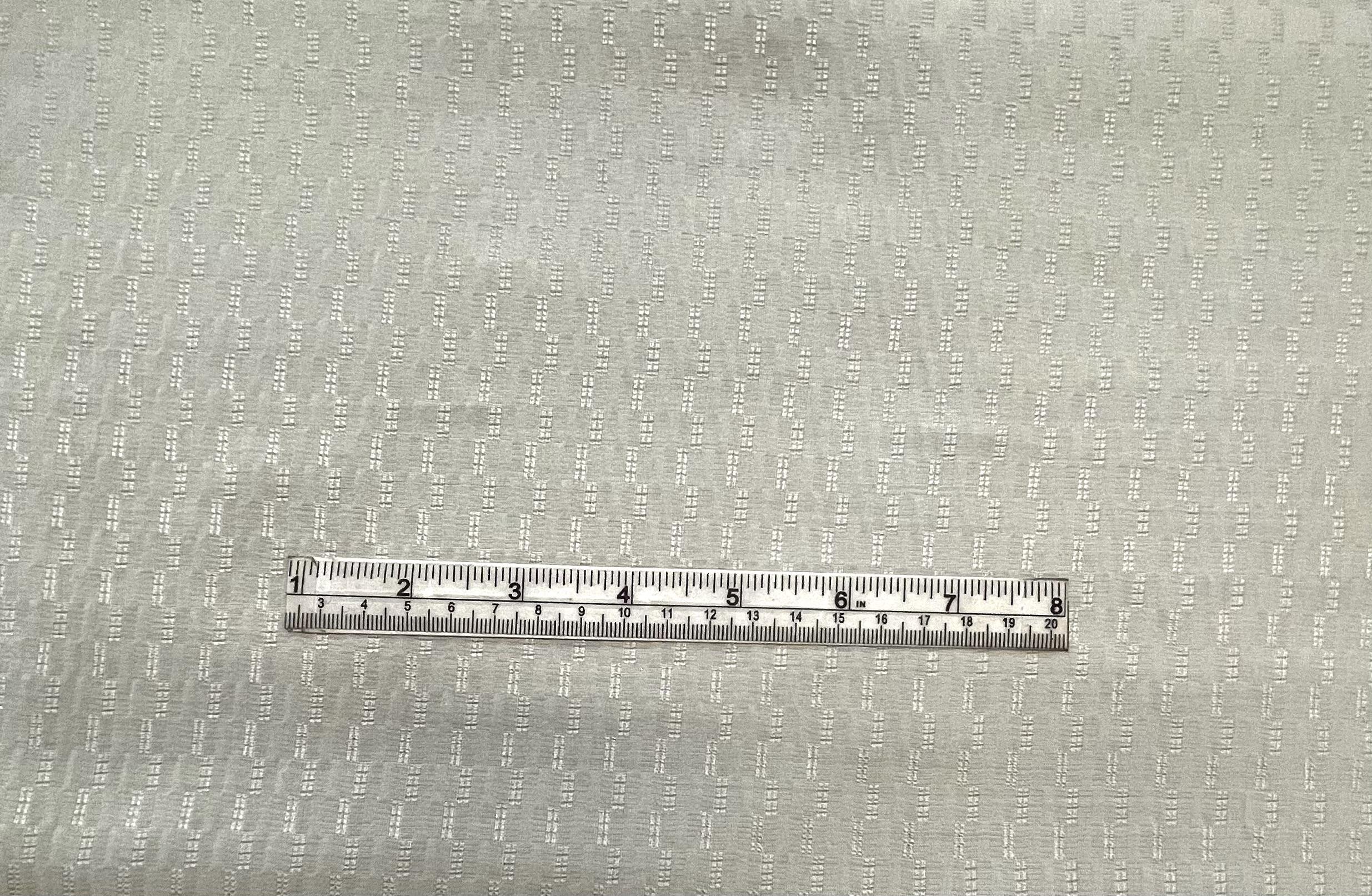 Made in Italy Textured Geometric Silk Jacquard in Off White