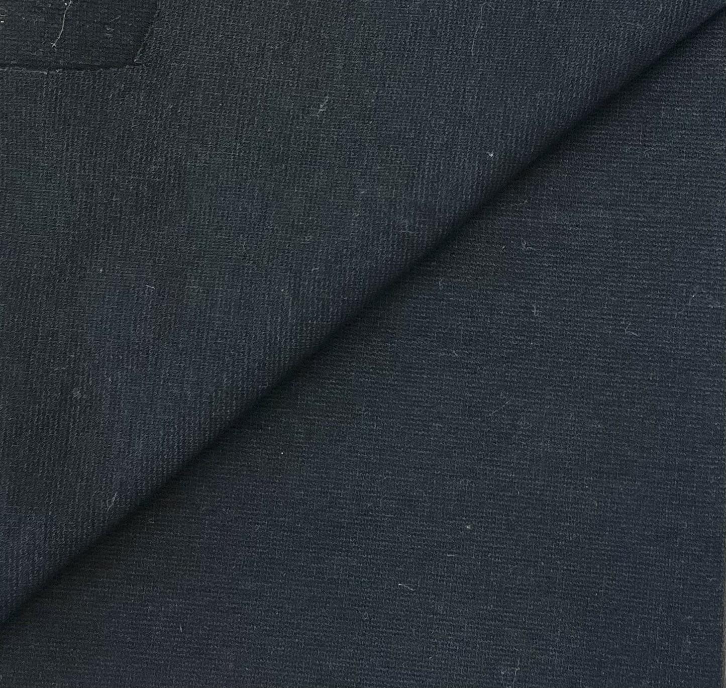 Cotton and Elastane 4 Way Stretch Knit in Black