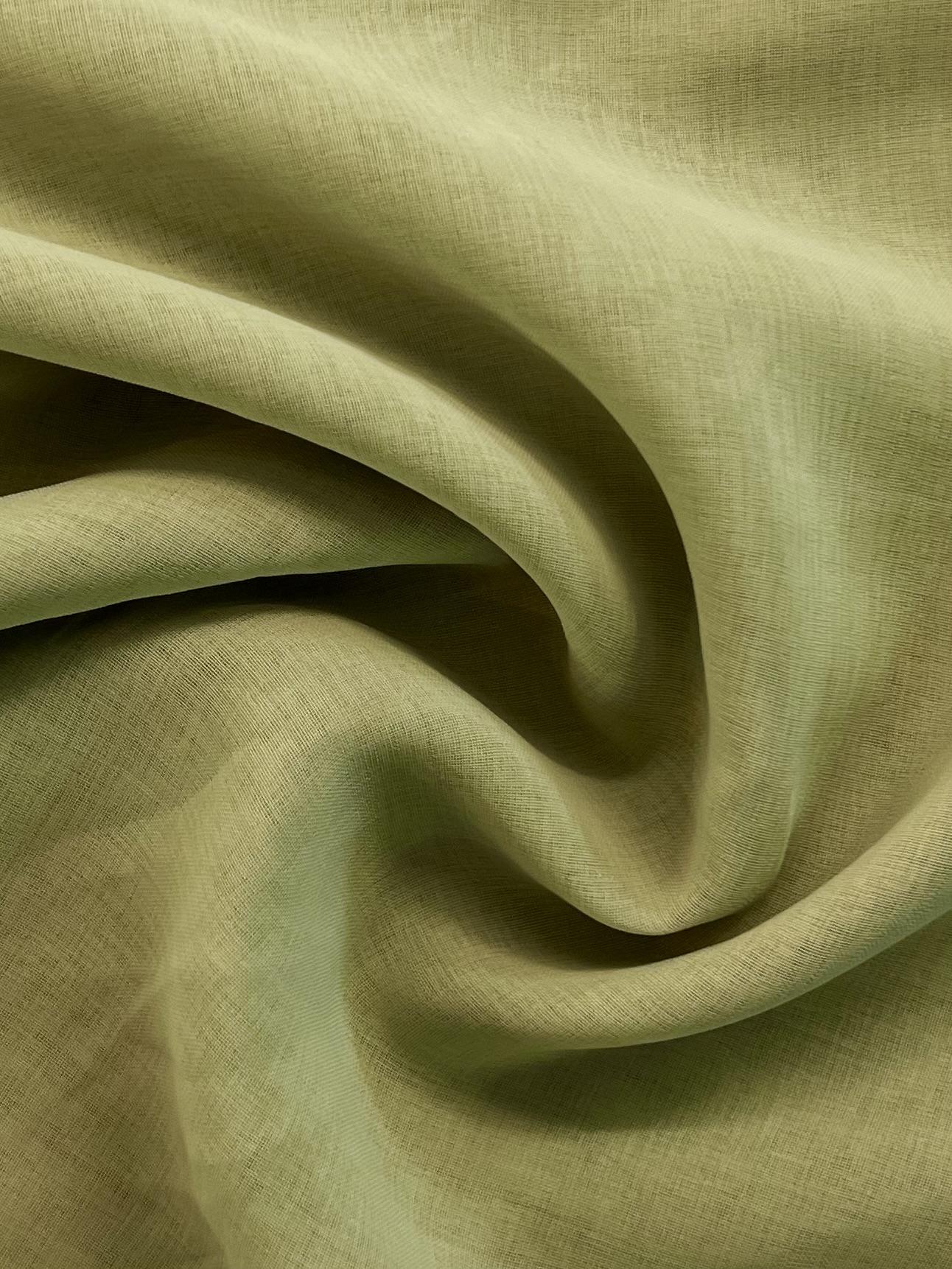 Japanese Polyester Gauze Chiffon in Matcha  