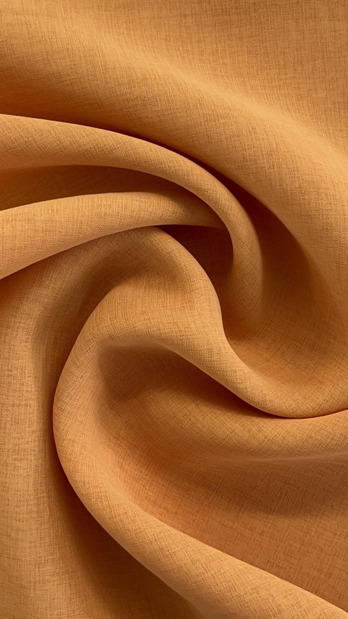Japanese Polyester Gauze Chiffon in Tumeric
