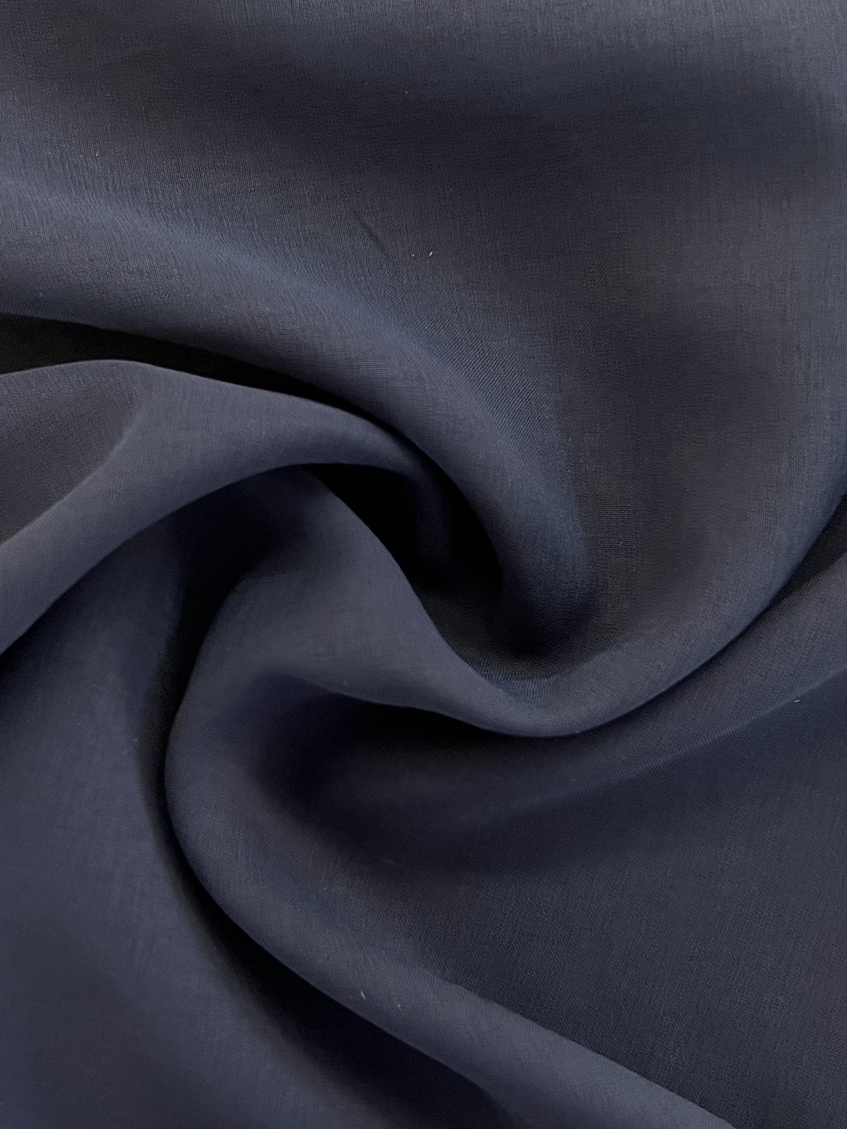 Japanese Polyester Gauze Chiffon in Midnight 