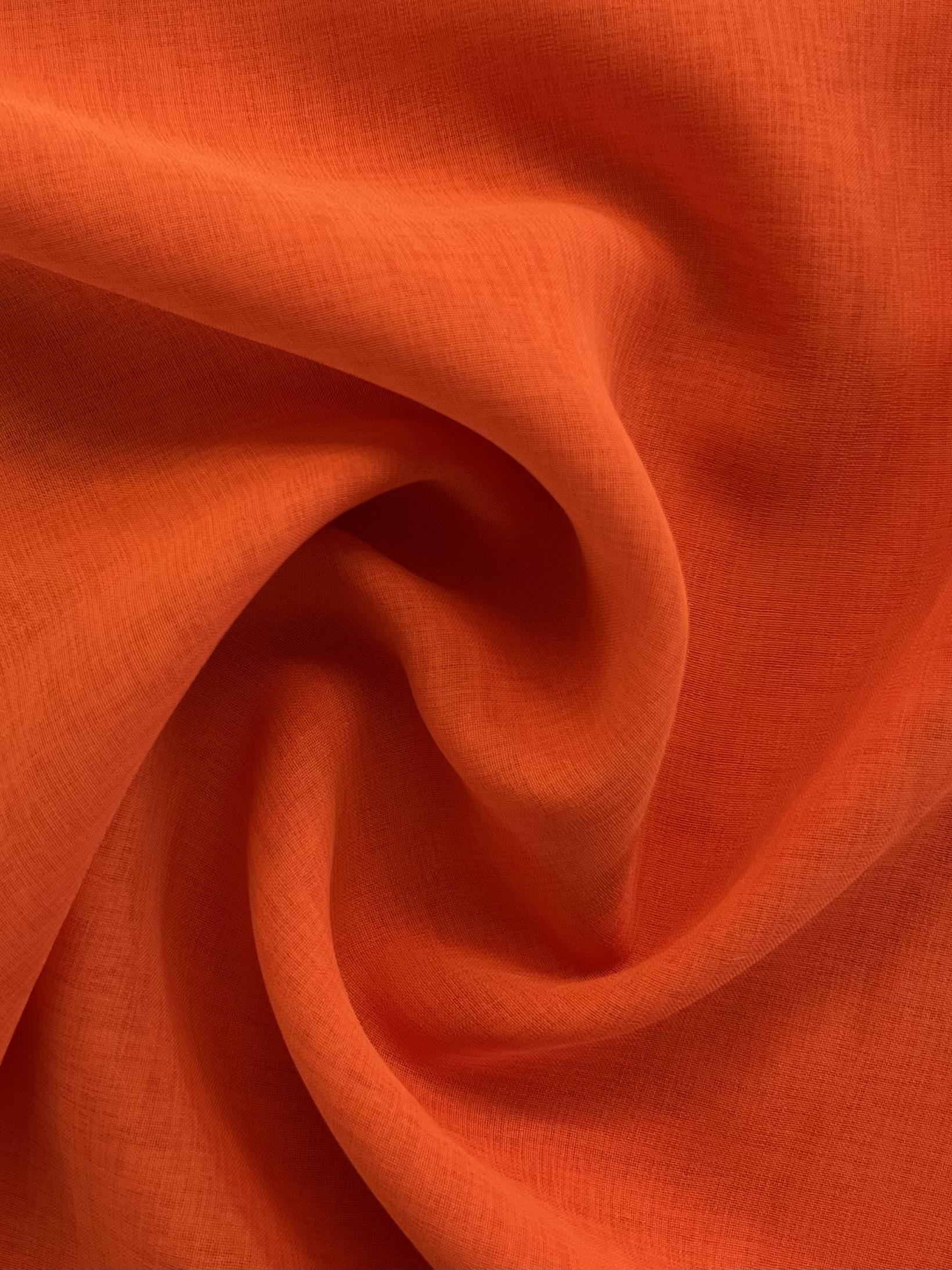 Japanese Polyester Gauze Chiffon in Orange 
