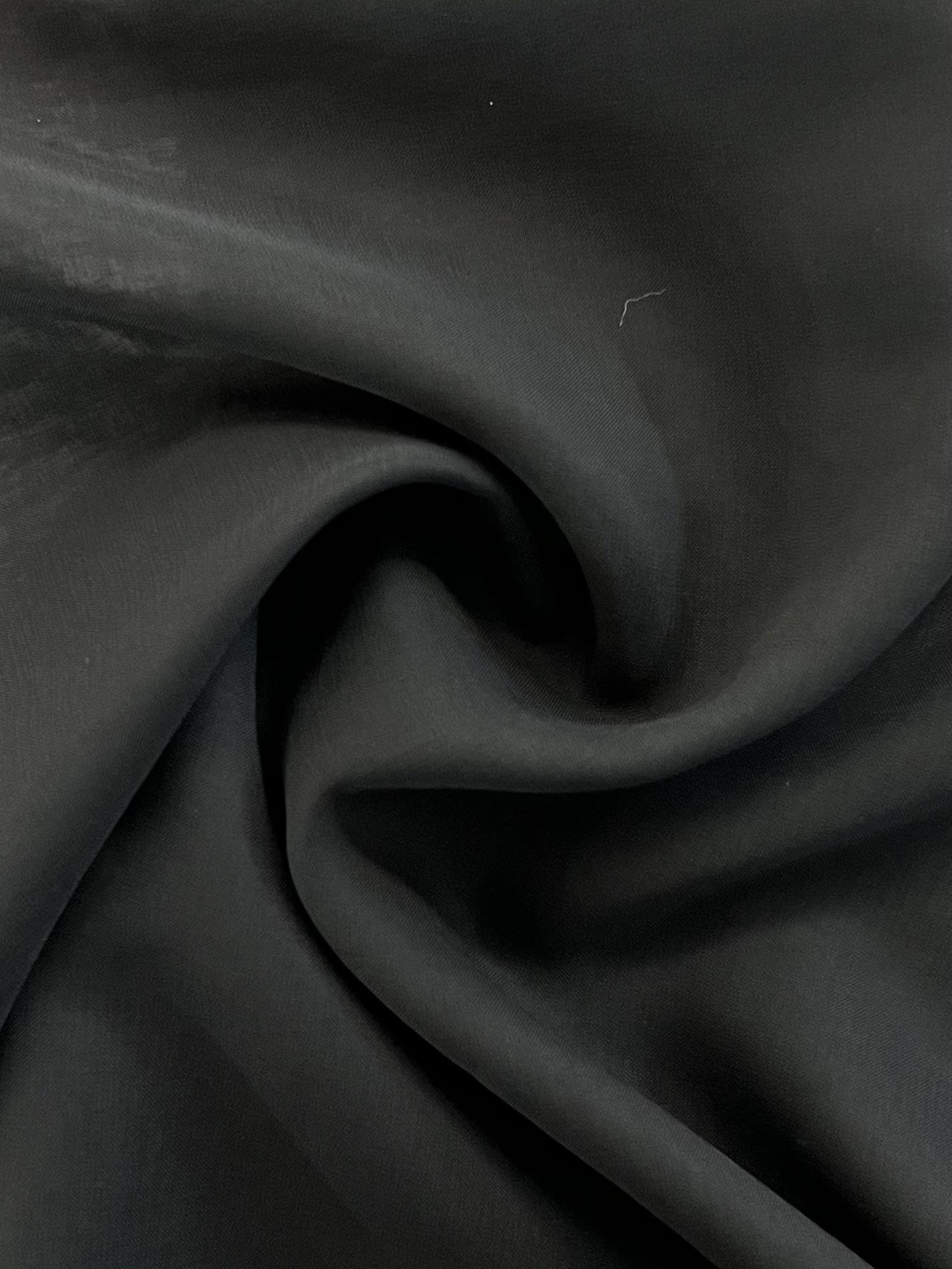 Japanese Polyester Gauze Chiffon in Black