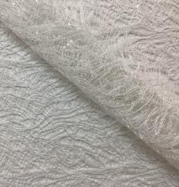 Mini Sequins On White Opalescent Lace