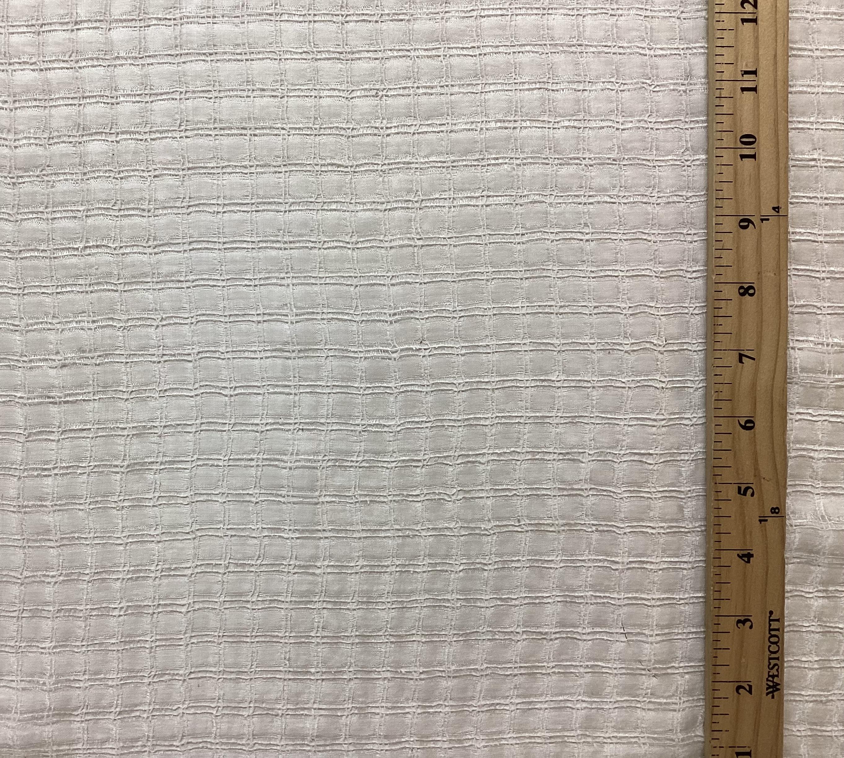 100% Silk Novelty Checkerboard Pattern In Eggshell 