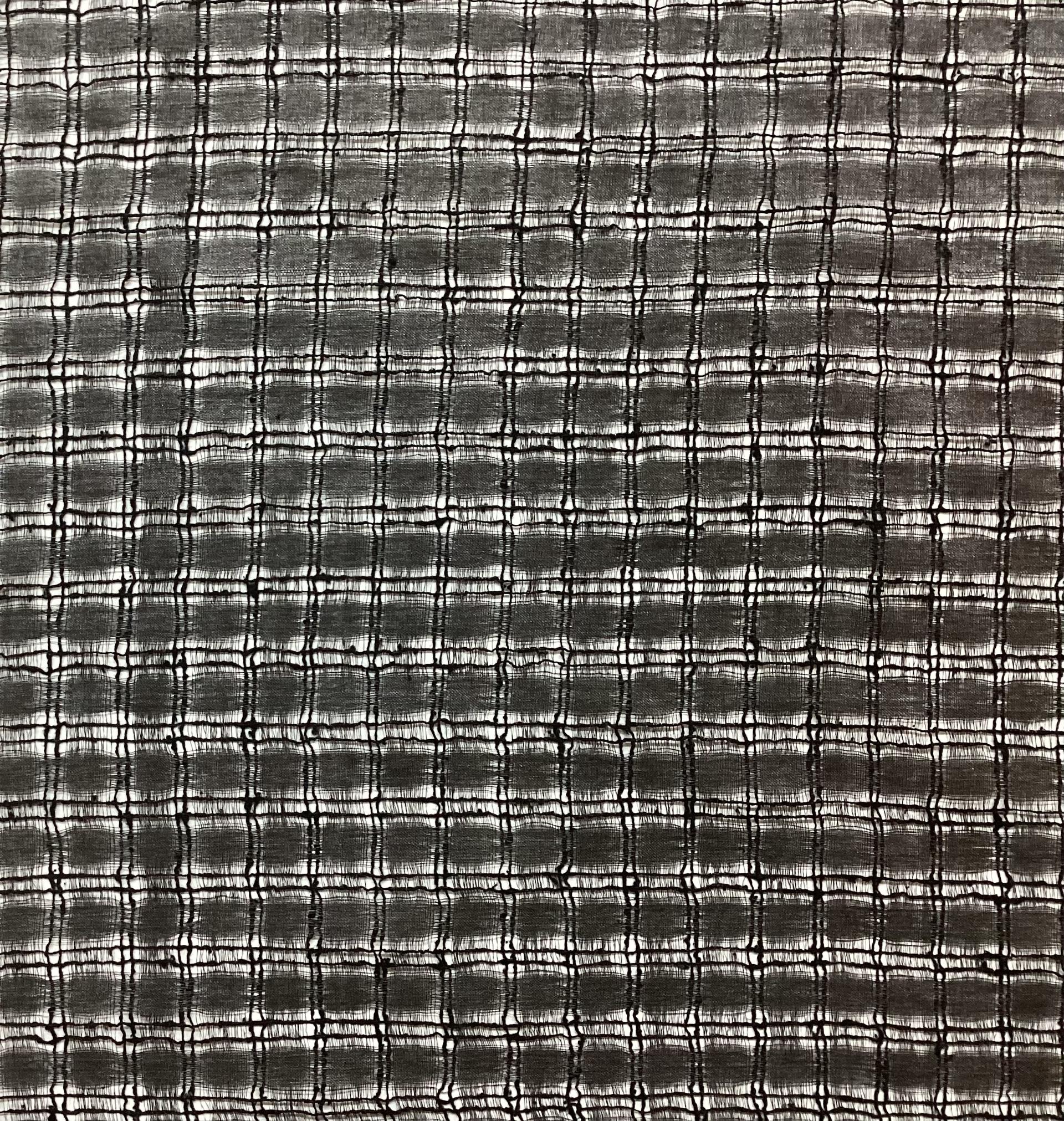 100% Silk Novelty Checkerboard Pattern In Black