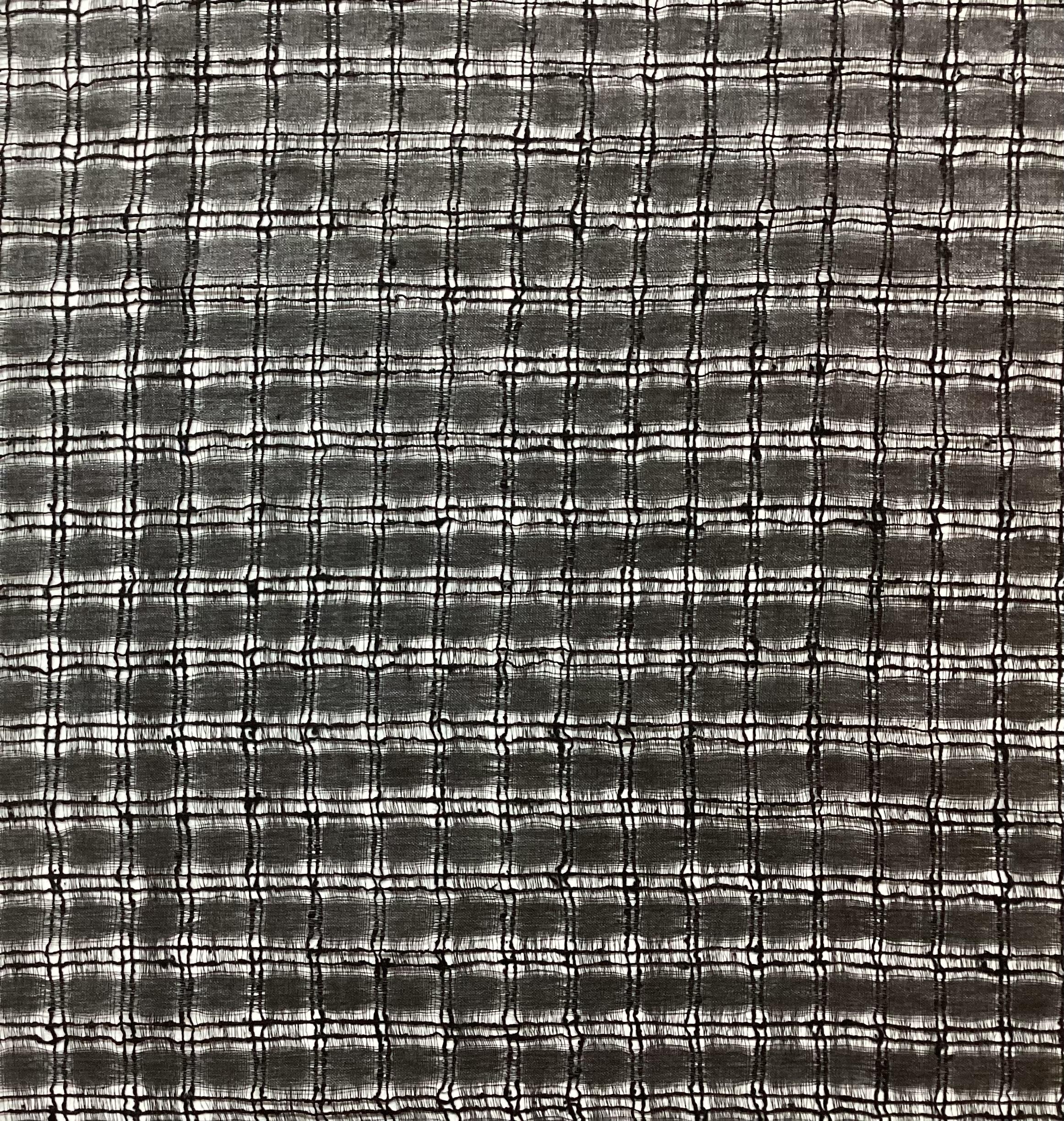 100% Silk Novelty Checkerboard Pattern In Black