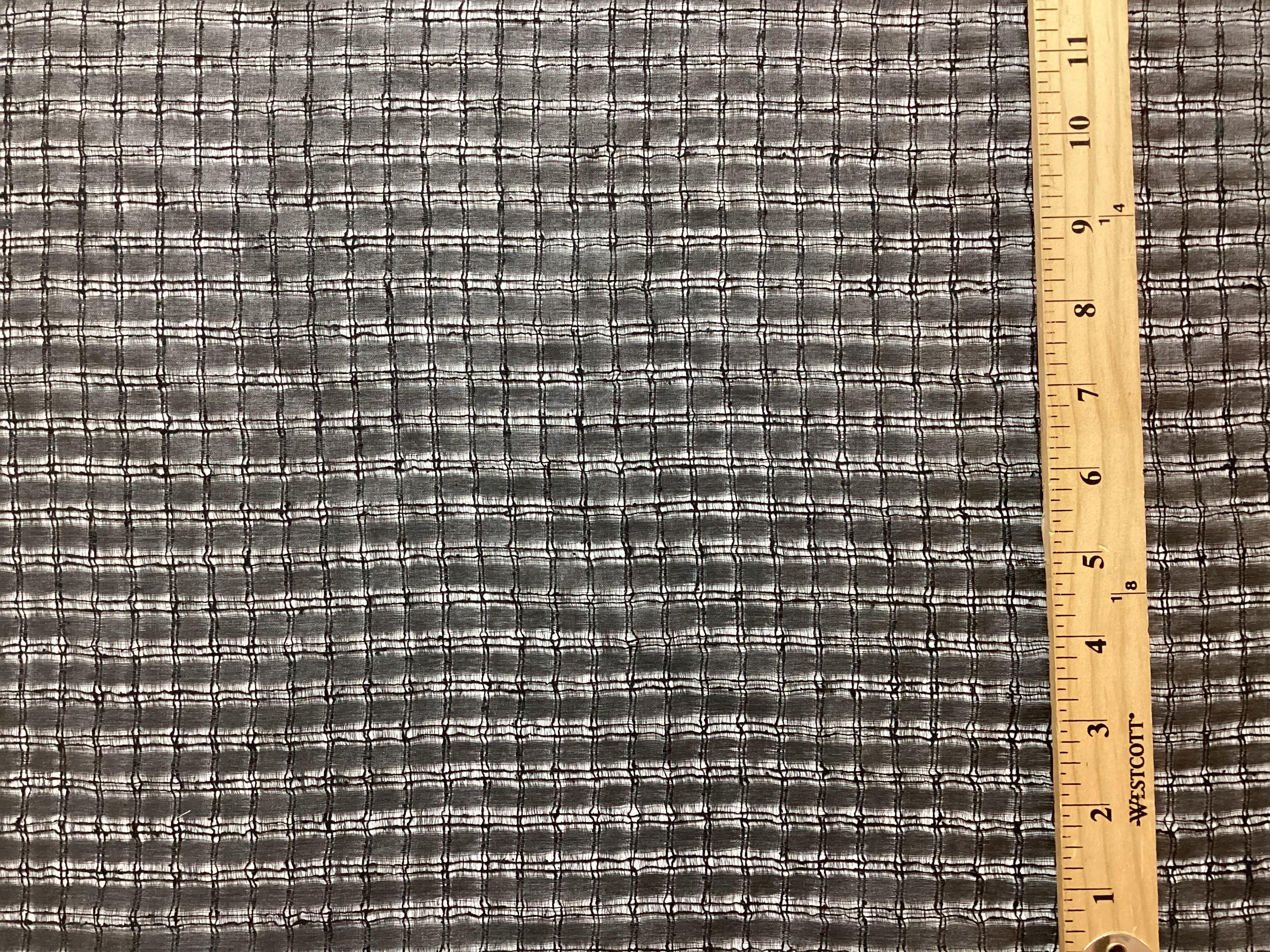 100% Silk Novelty Checkerboard Pattern In Black