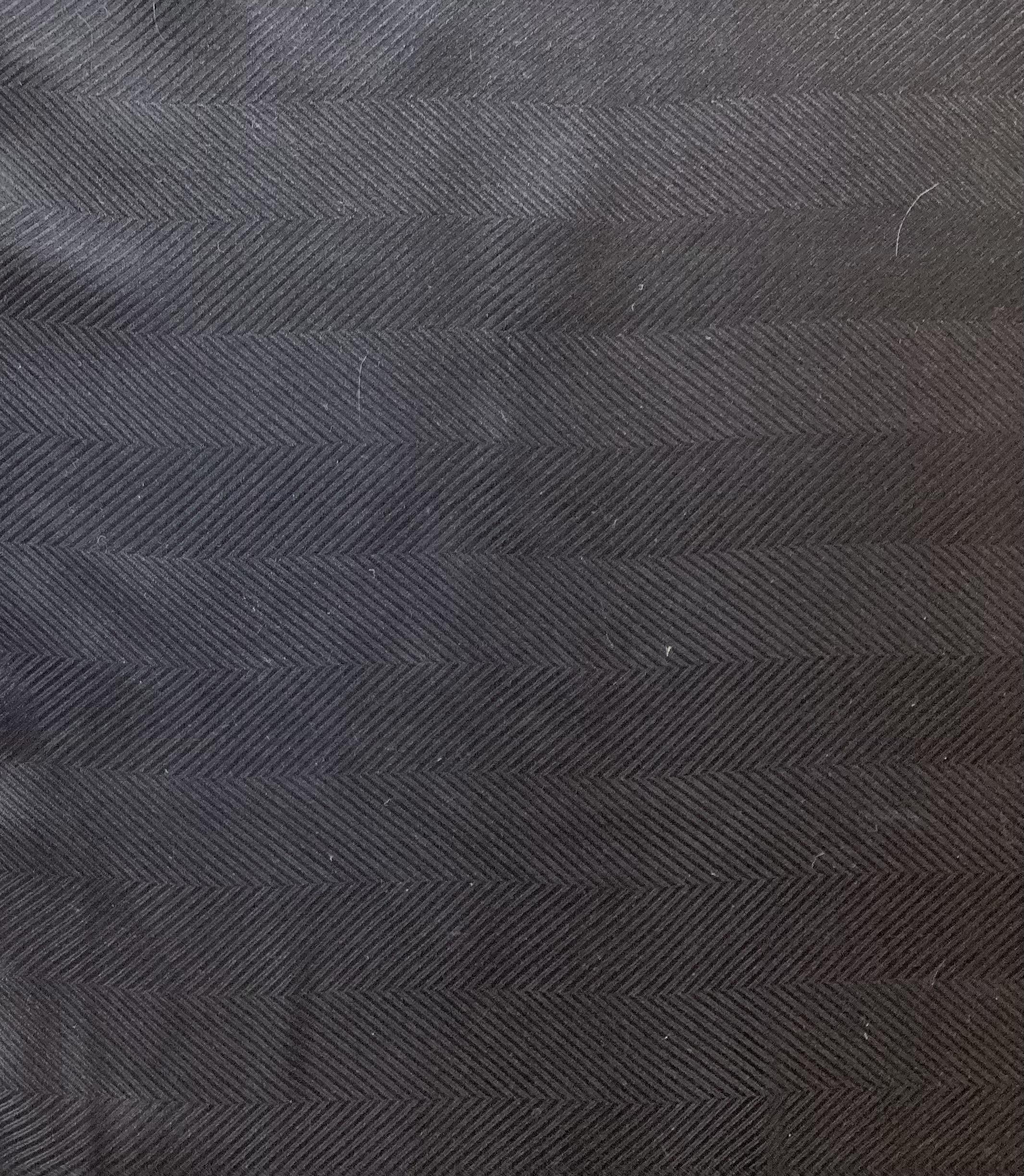 Made in Italy Pure Silk Herringbone Jacquard in Black