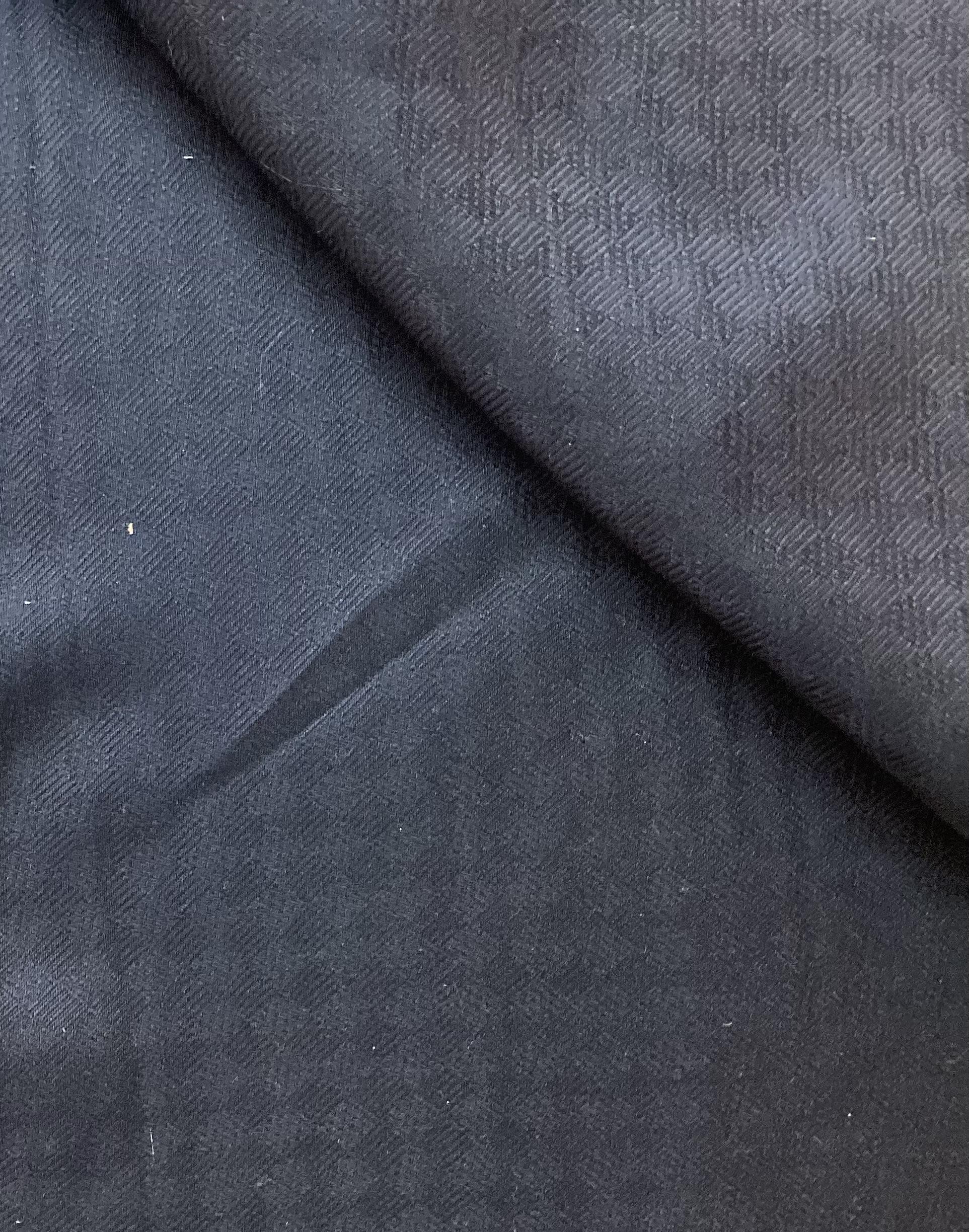 Made in Italy 100% Silk Diamond Jacquard in Denim