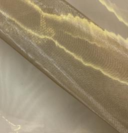 Nylon Double Side Metallic Crinoline In  Gold and Platinum 