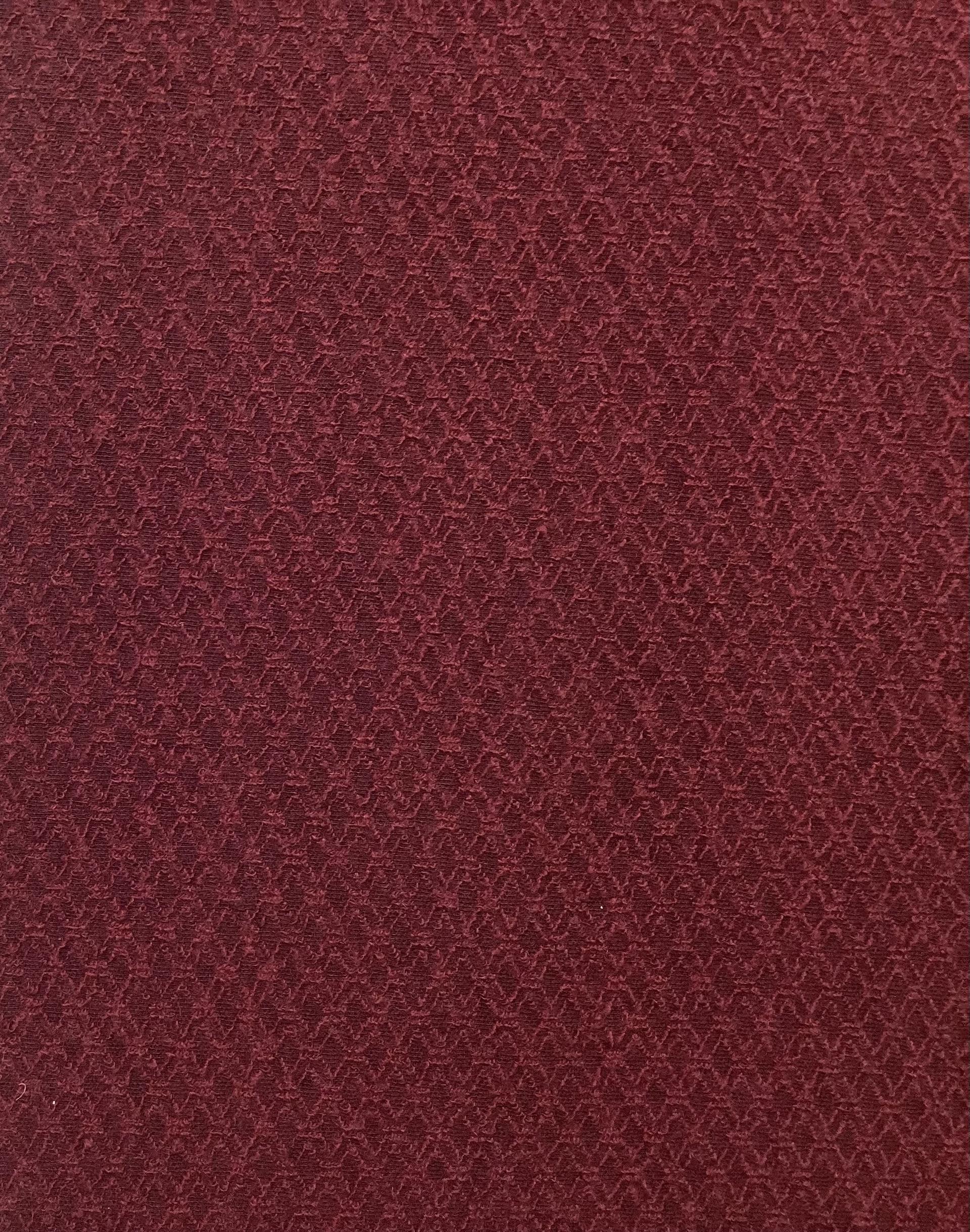 Made in Austria 60% Cotton 40% Wool ZigZag Knit In Burgundy 