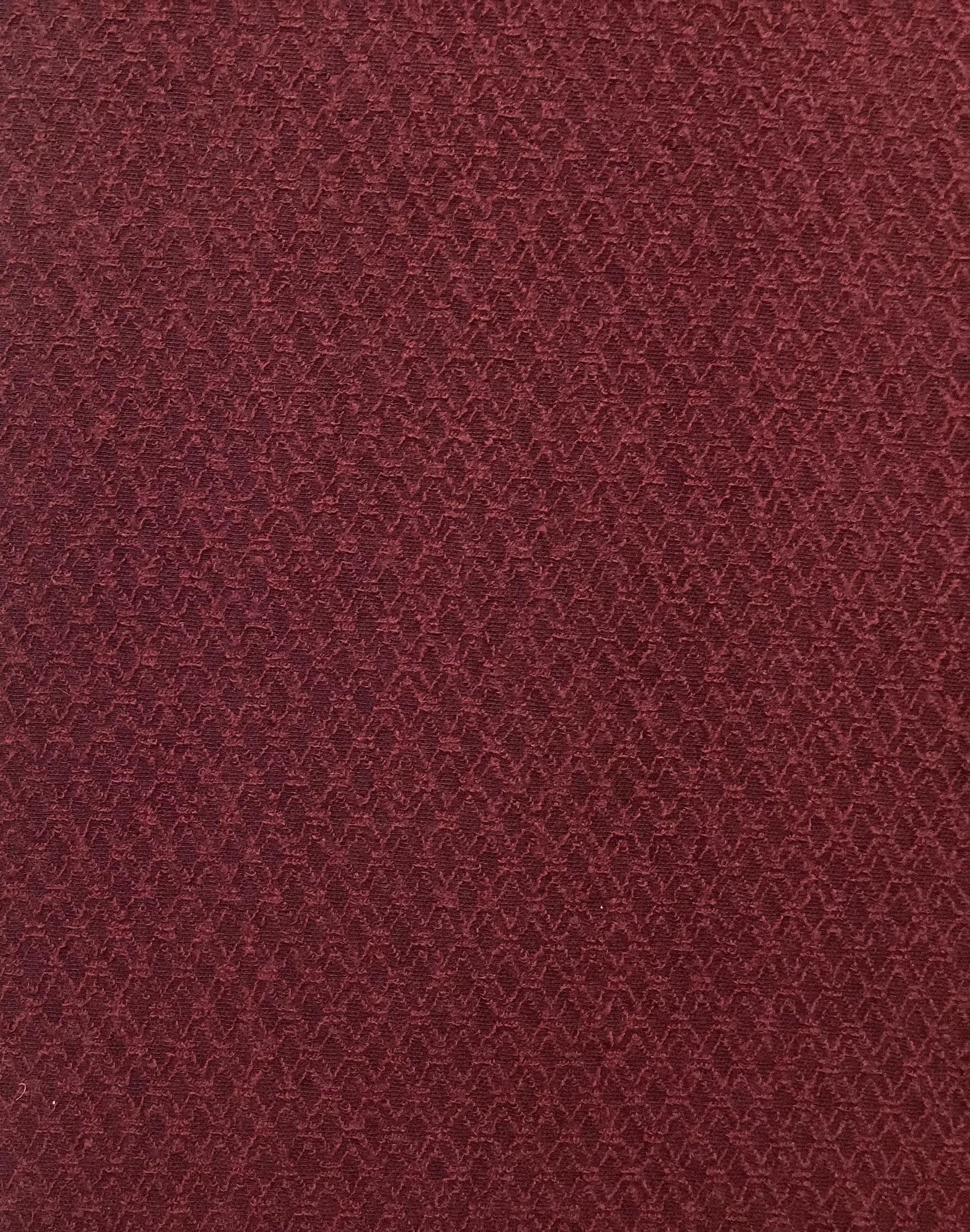 Made in Austria 60% Cotton 40% Wool ZigZag Knit In Burgundy 