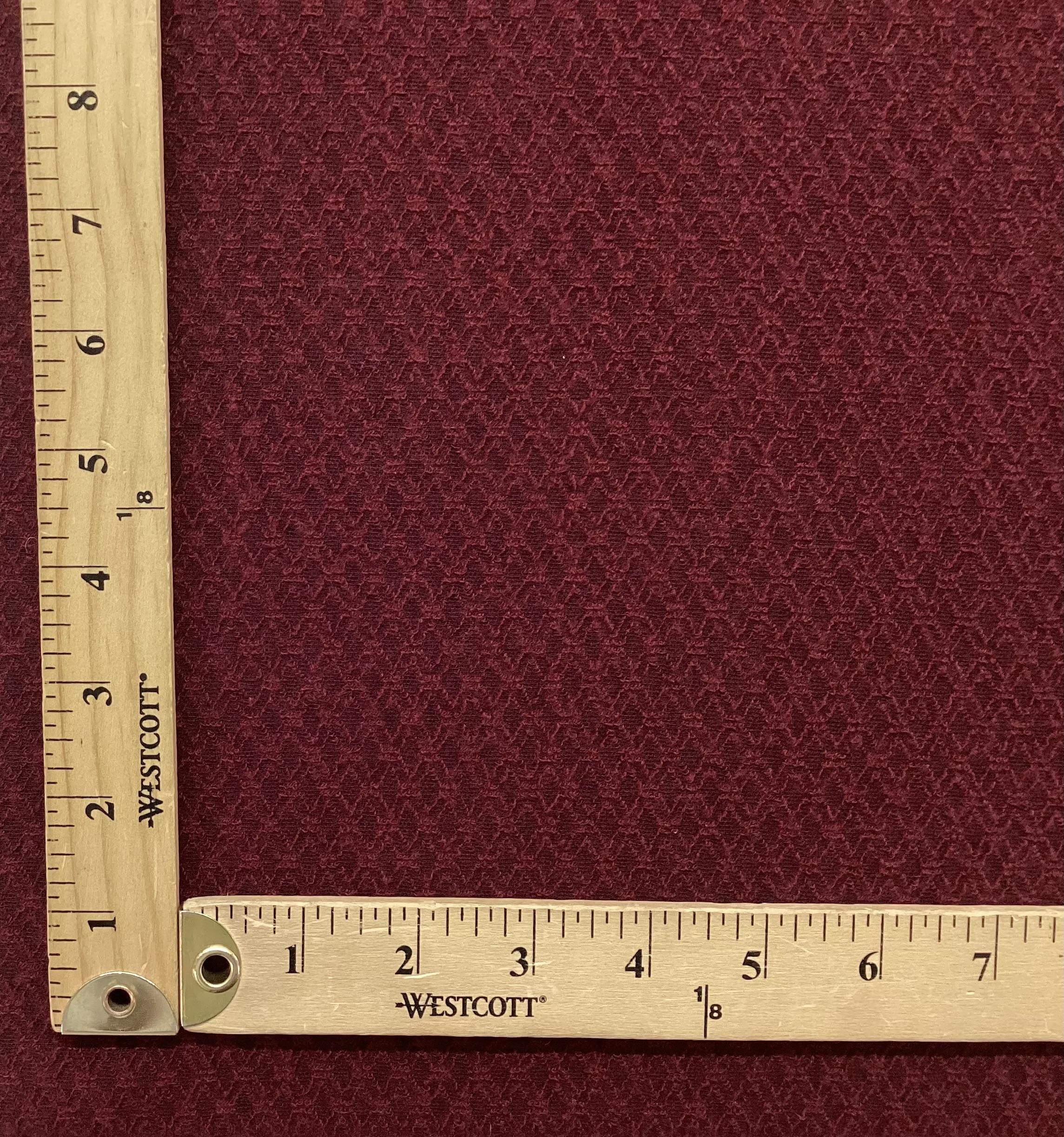 Made in Austria 60% Cotton 40% Wool ZigZag Knit In Burgundy 