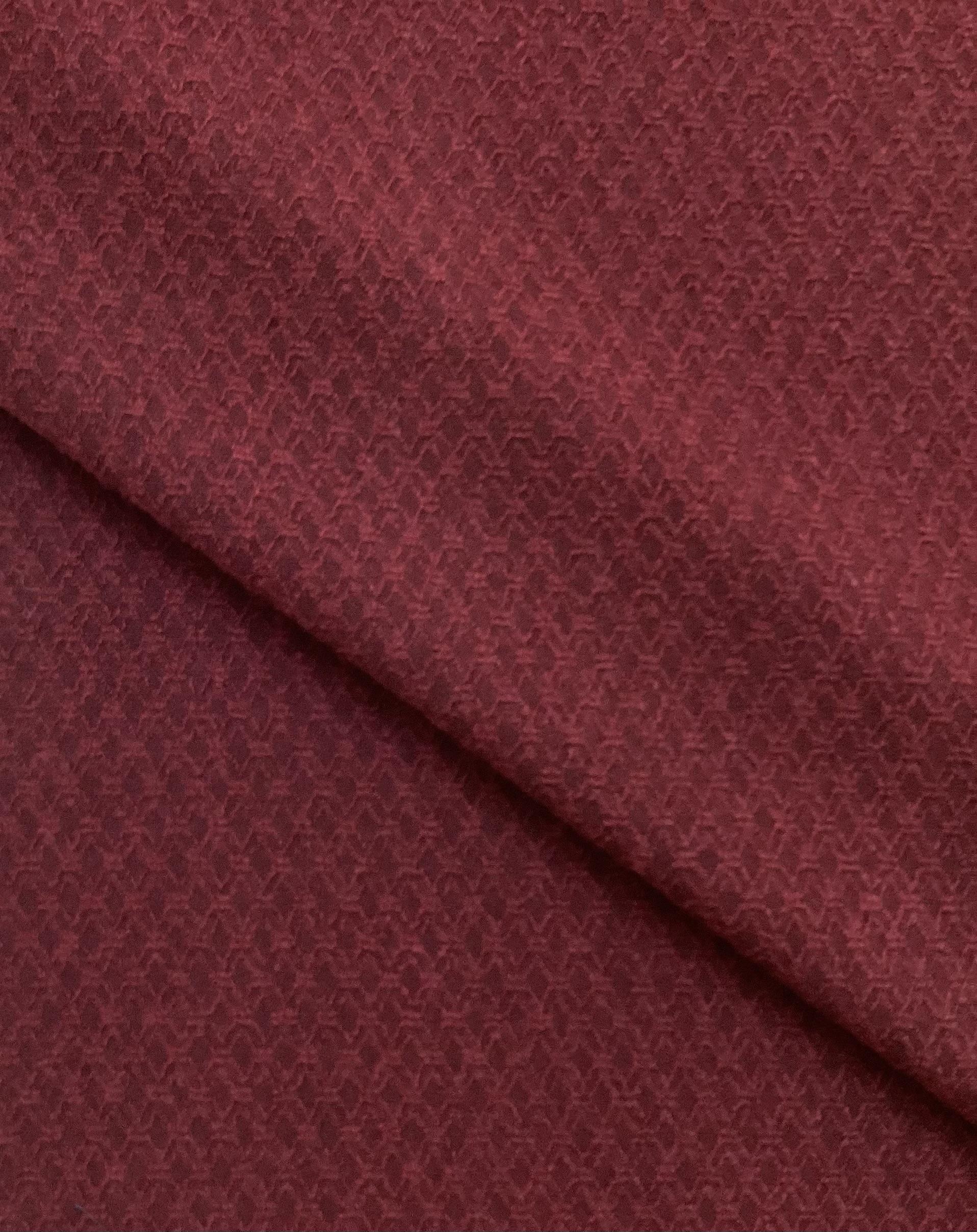 Made in Austria 60% Cotton 40% Wool ZigZag Knit In Burgundy 
