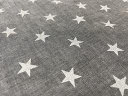 Cotton Denim Printed Star in Black