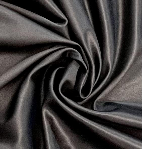 Nylon Stretch Satin in Black