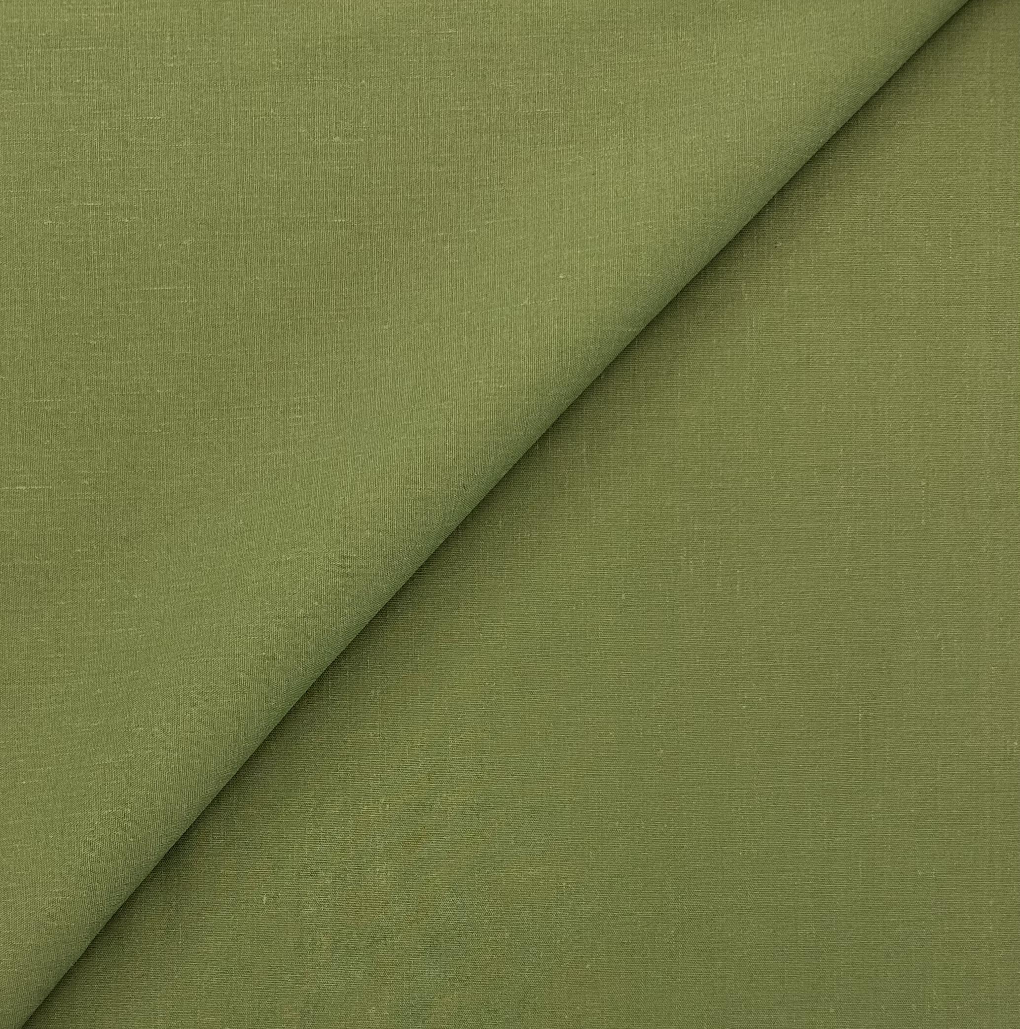 Stretch Linen Blend in Olive