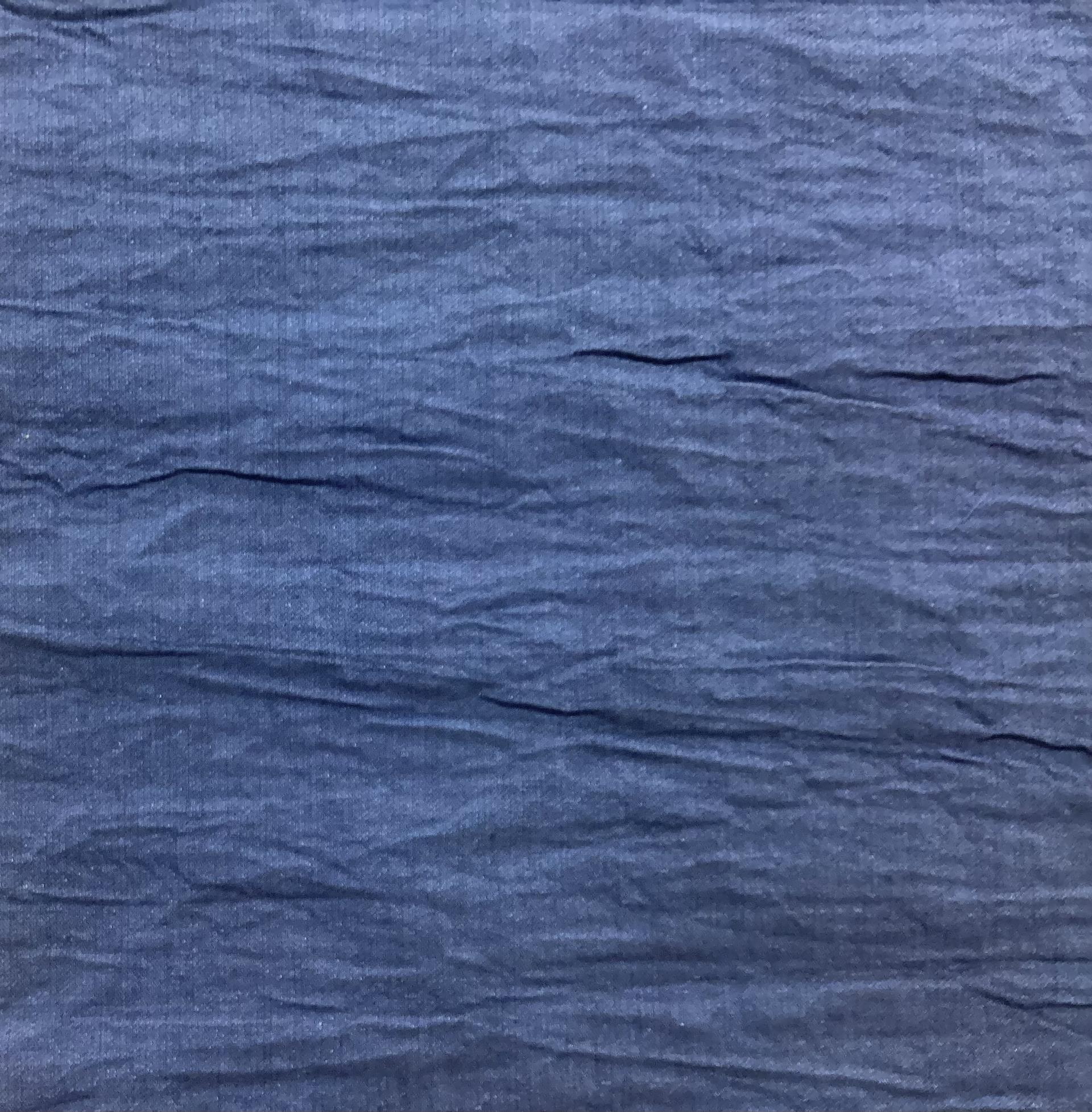 Cotton & Metallic Novelty Crinkle Stretch In Denim