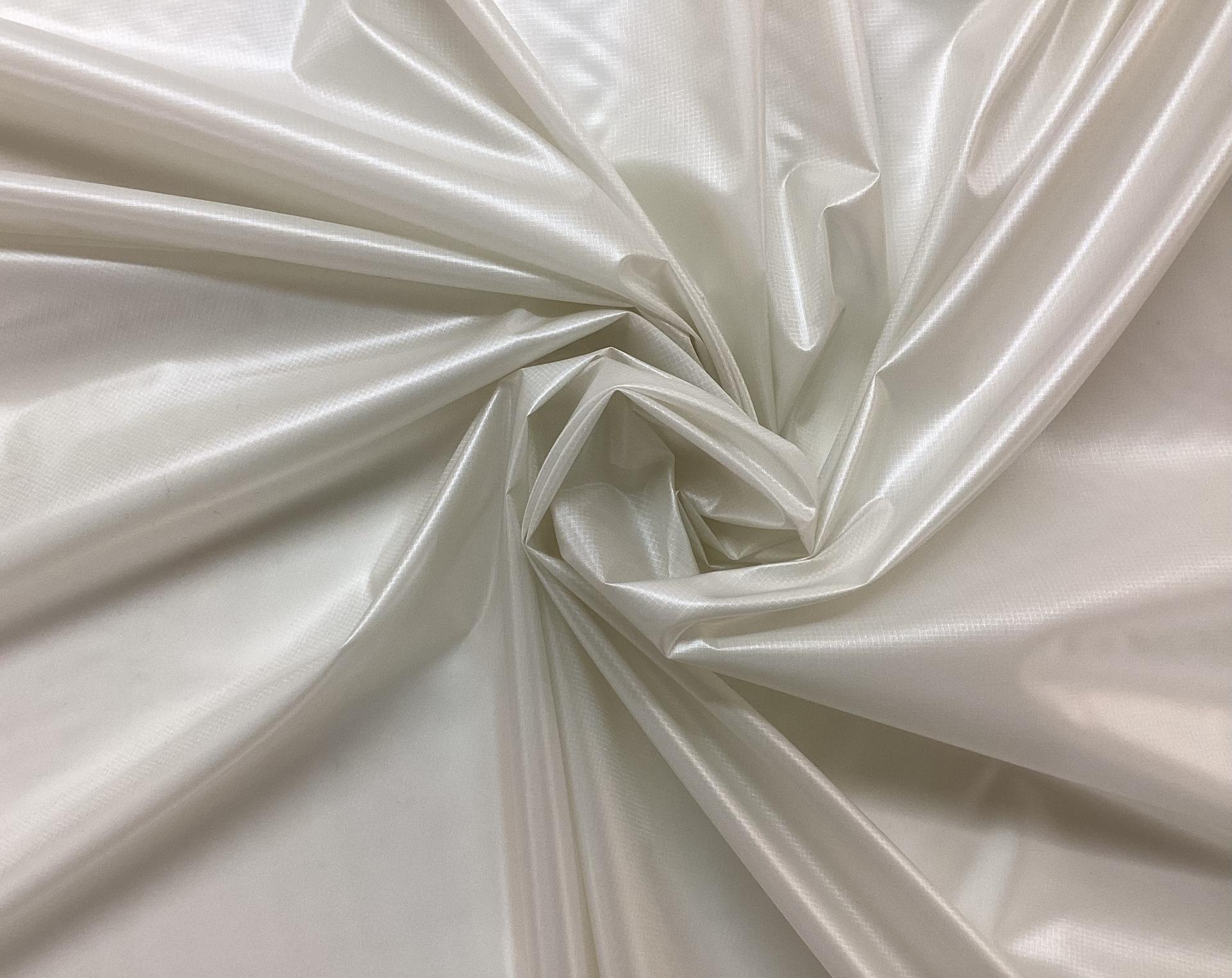 Japanese Nylon Cire Rainwear in Pearl