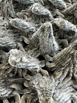 French Novelty Dimensional Cone Shaped Iridescent Velvet in Grey