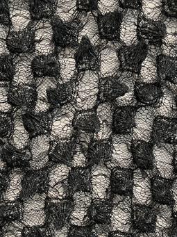 French Novelty Dimensional Cone Shaped Nylon in Black