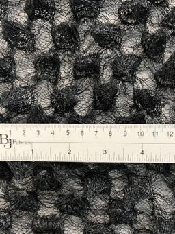 French Novelty Dimensional Cone Shaped Nylon in Black