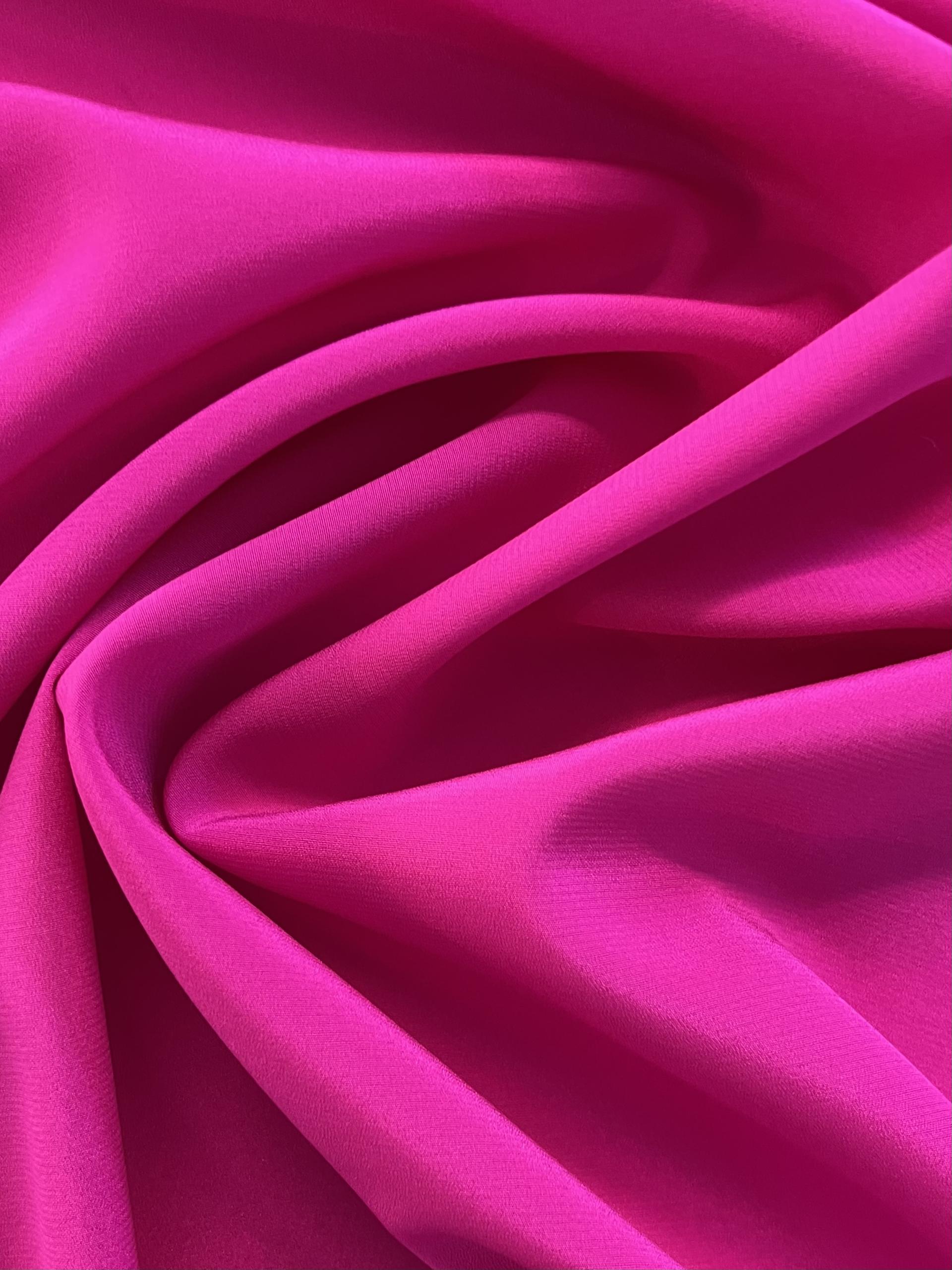 Stretch Silk Crepe de Chine in GumDrop
