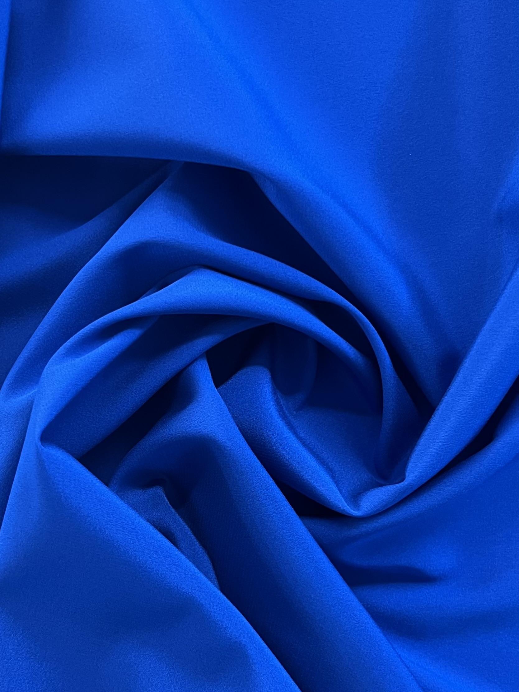 Stretch Silk Crepe de Chine in Riviera