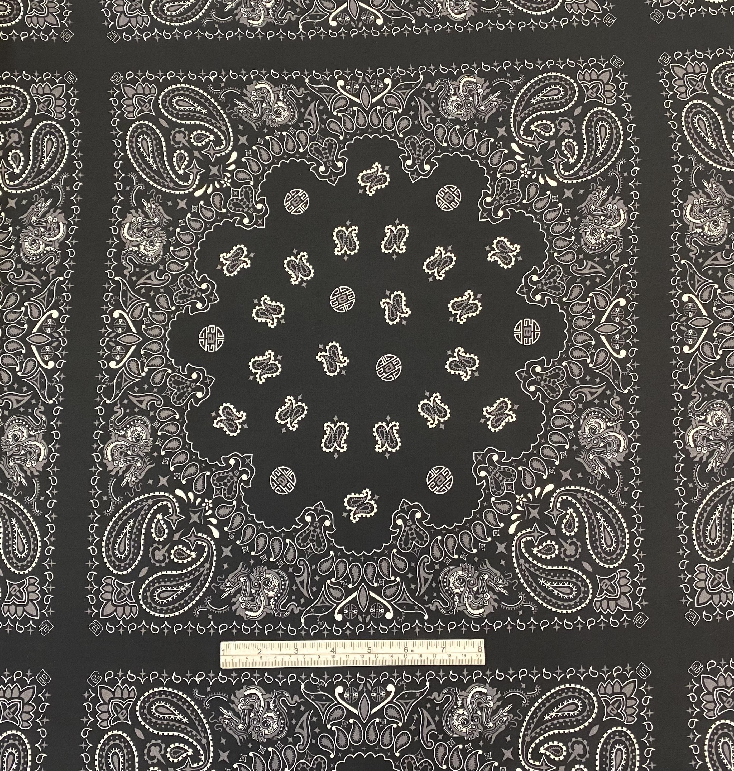 100% 2-Ply Silk Paisley Print