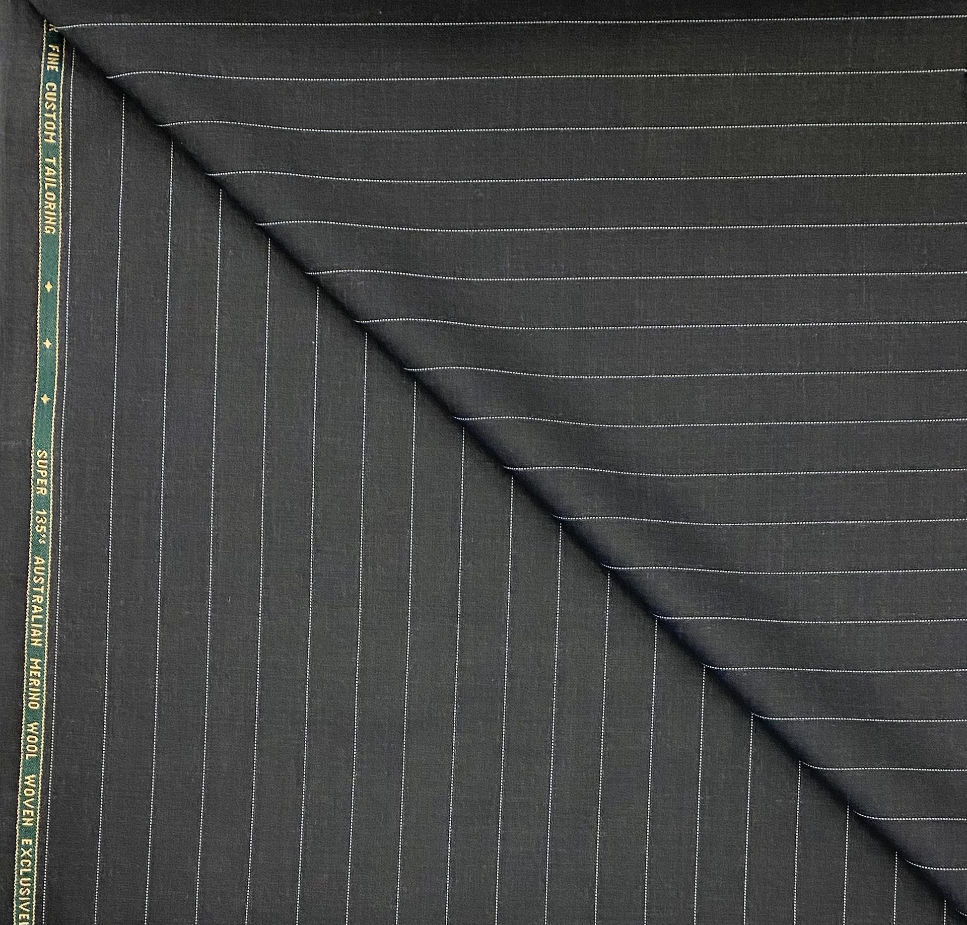 Made in Italy 100% Wool Super 135's Pinstripe