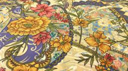 Made in Italy Pure Silk Crepe De Chine Floral Print Fabric in Warehouse