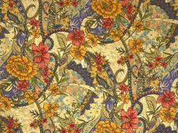 Made in Italy Pure Silk Crepe De Chine Floral Print Fabric in Warehouse