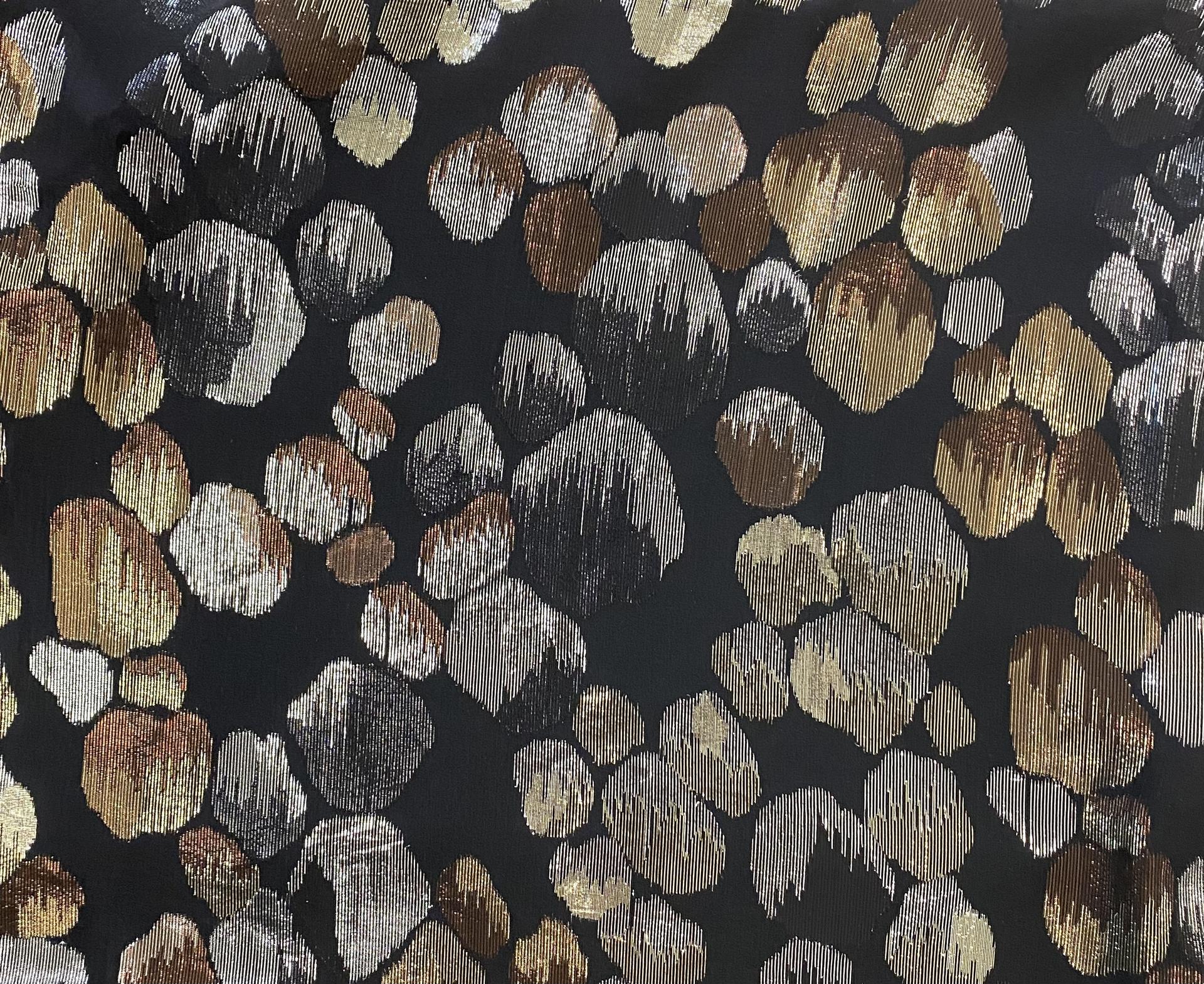 Made in France Silk Chiffon Metallic Fil Coupe