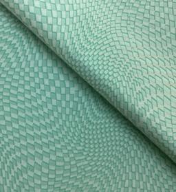Printed Spandex Geometric Pattern In Aqua 