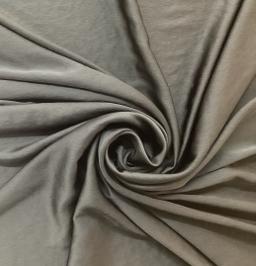 100% Polyester Washed Charmeuse In Jet Black