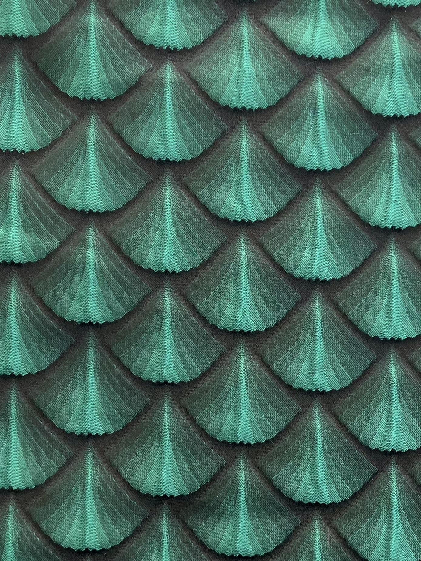 Metallic Jacquard in Green Black