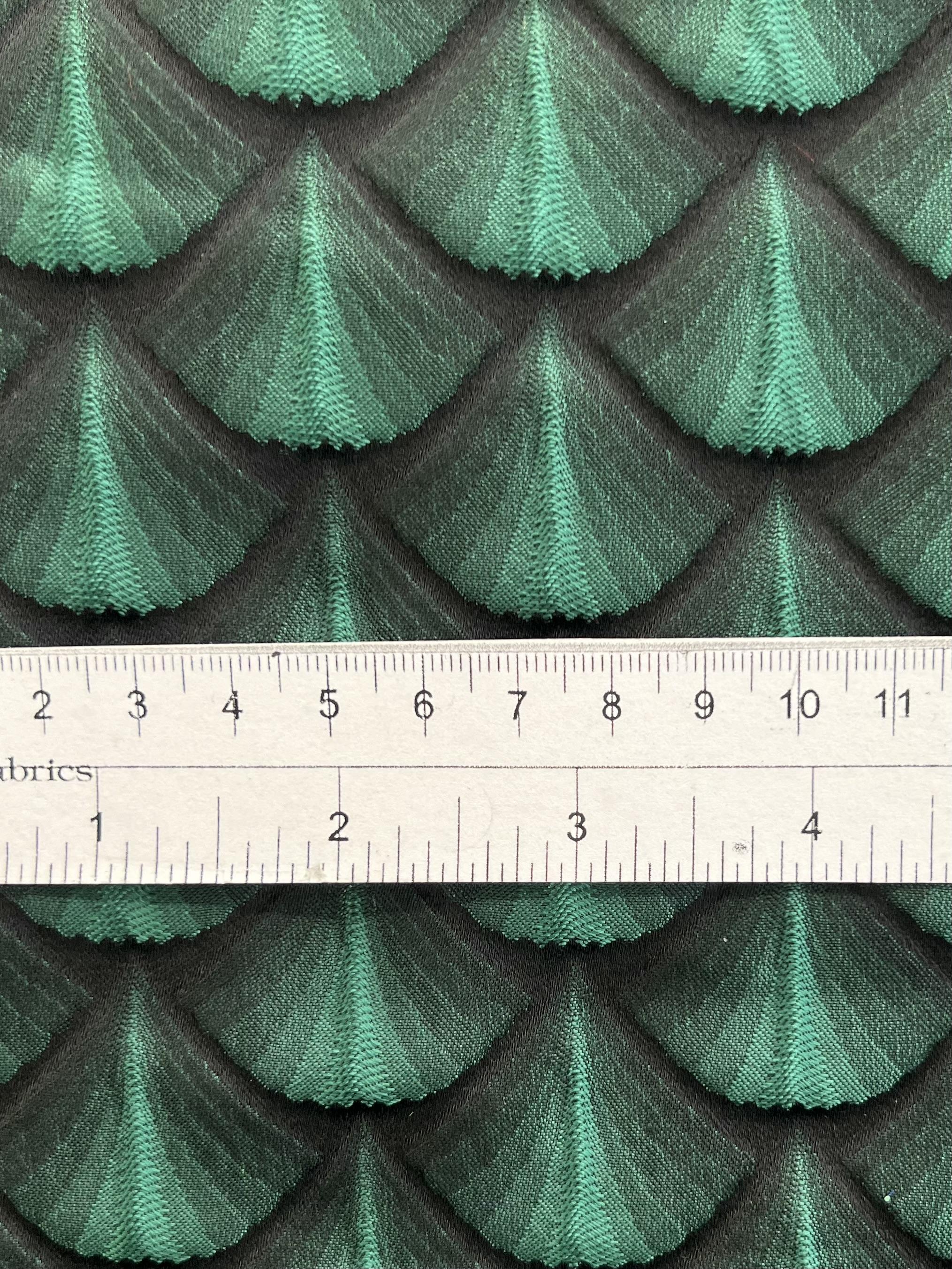 Metallic Jacquard in Green Black